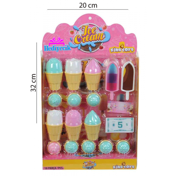 King Toys İce Cream Dondurma Seti 18 Parça Ucuz İndirimli Fiyata