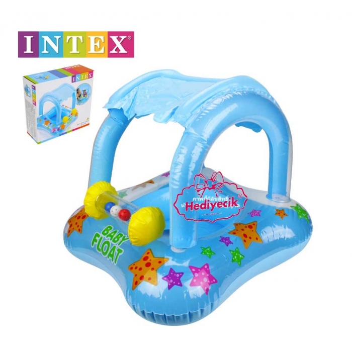 Bebek Simitleri İntex İntex Gölgelikli Bebek Flotoru 81x66 Cm Bebek