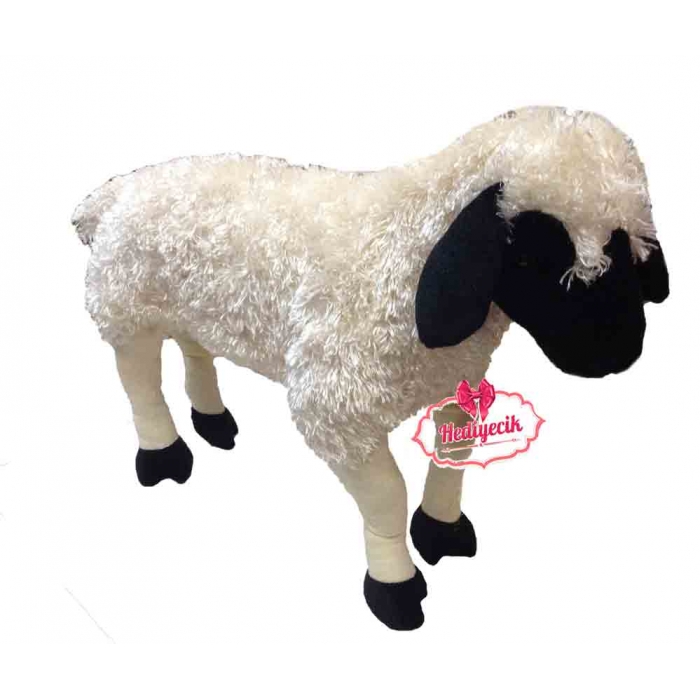 Peluş Kuzu Peluşcu Baba Peluş Oyuncak Kuzu ayakta 60 cm Sevimli